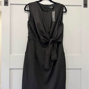 Lulu's Black Tie-Front Dress